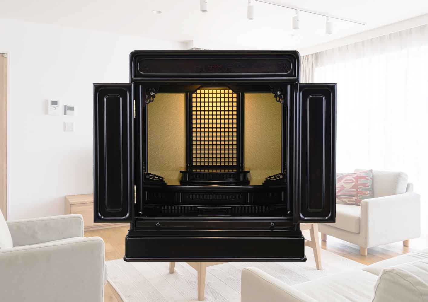 仏壇 古都 黒檀 高さ57cm 仏具セットC | お仏壇のはせがわ公式通販