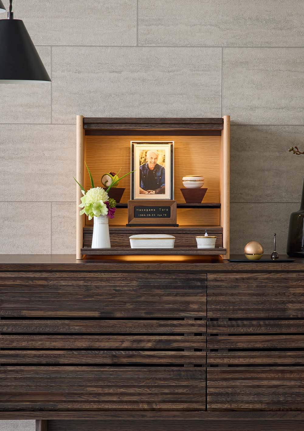仏壇 HKクラム スモークドオーク 高さ37cm | お仏壇のはせがわ公式通販