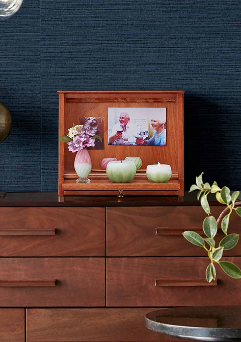 仏壇 cobaco (コバコ) キャラメルブラウン 高さ27cm 仏具セット1 | お