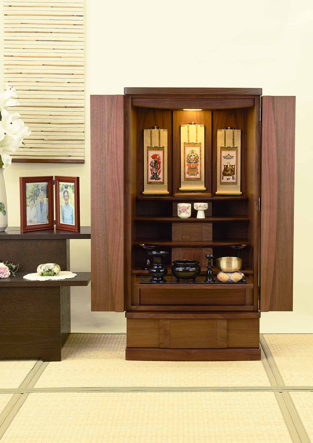 仏壇 Connect2(コネクト)プラス ウォールナット 高さ100cm | お仏壇の