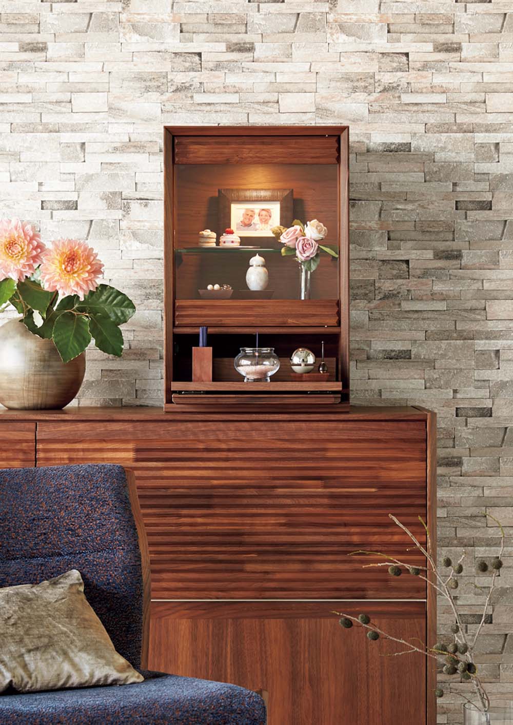 仏壇 HKガレリア ミニ ウォールナット 高さ60cm | お仏壇のはせがわ
