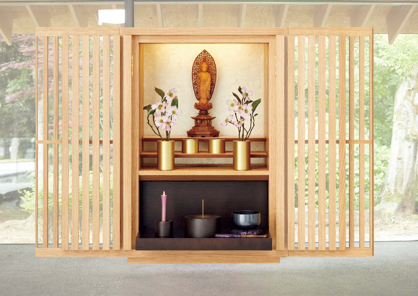 仏壇 薄院 (はせがわ×隈研吾) 高さ65cm | お仏壇のはせがわ公式通販