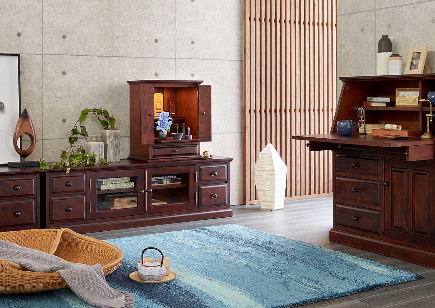 仏壇 マロン2 カバブラウン 高さ133cm 仏壇+下台セット | お仏壇の