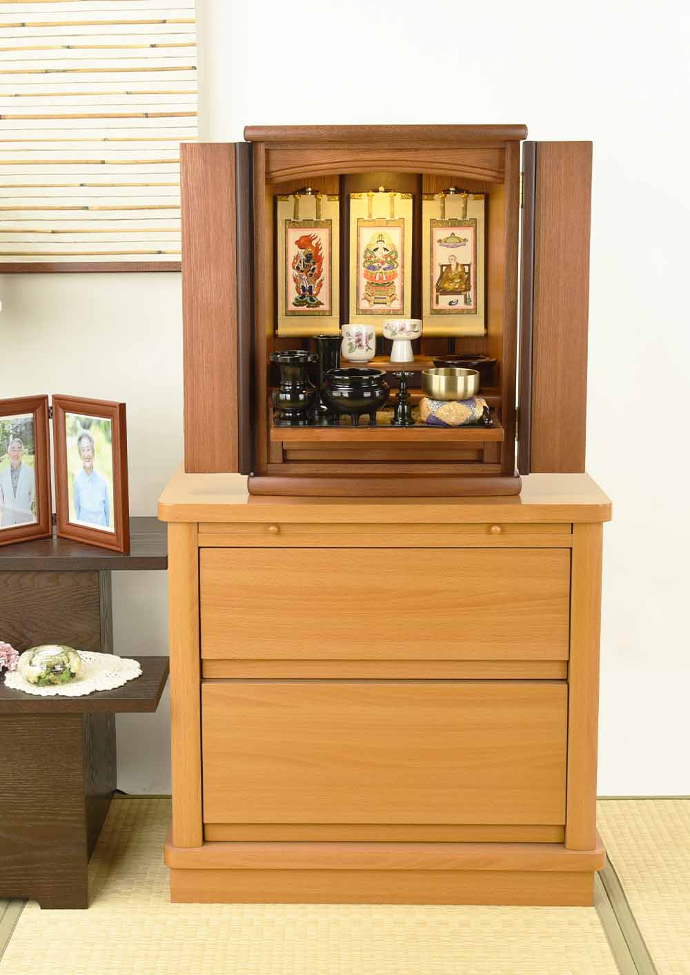 仏壇 隆興 (りゅうこう) 楡 高さ49cm 仏具セットB | お仏壇のはせがわ
