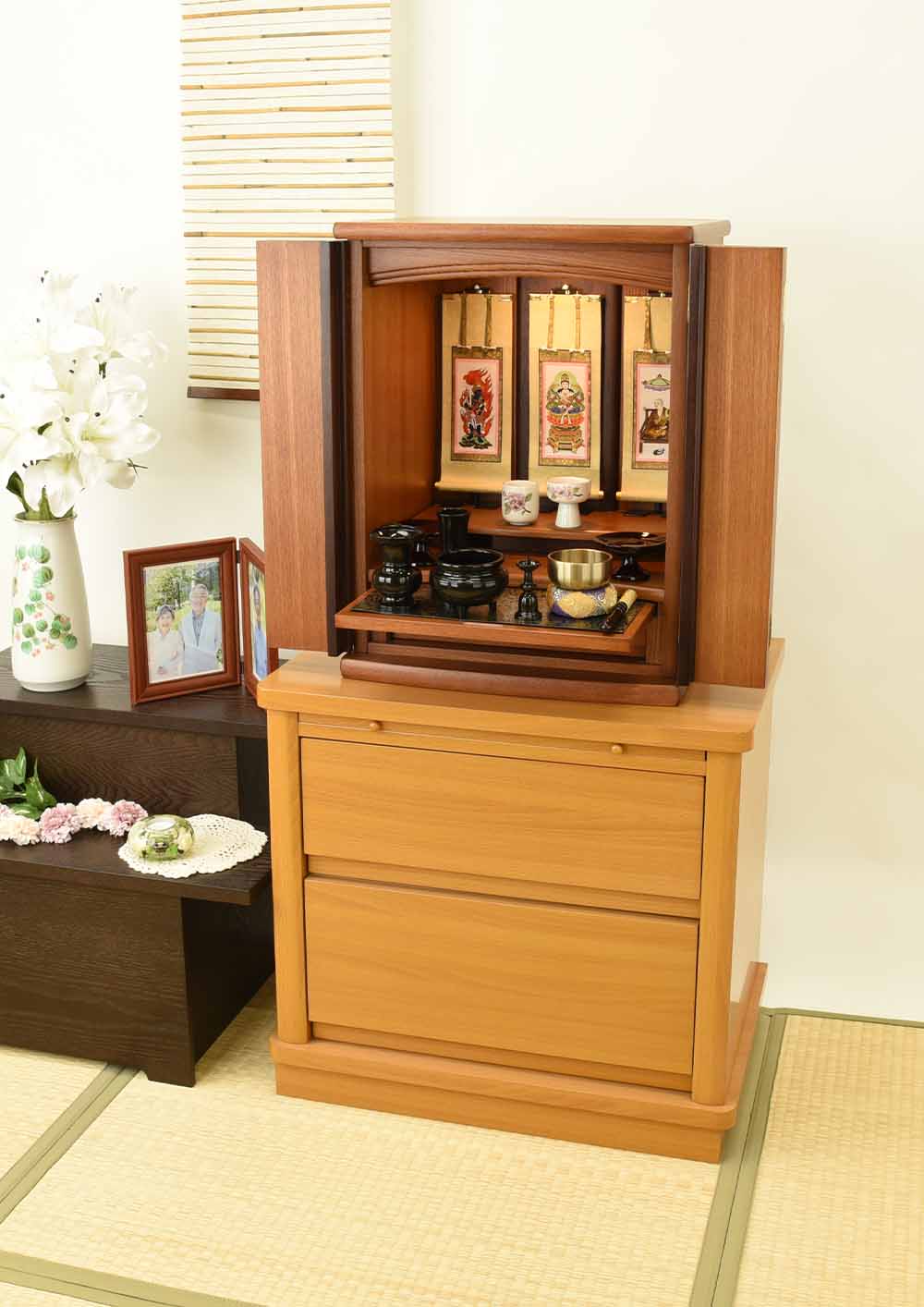 仏壇 隆興 (りゅうこう) 楡 高さ55cm 仏具セットC | お仏壇のはせがわ