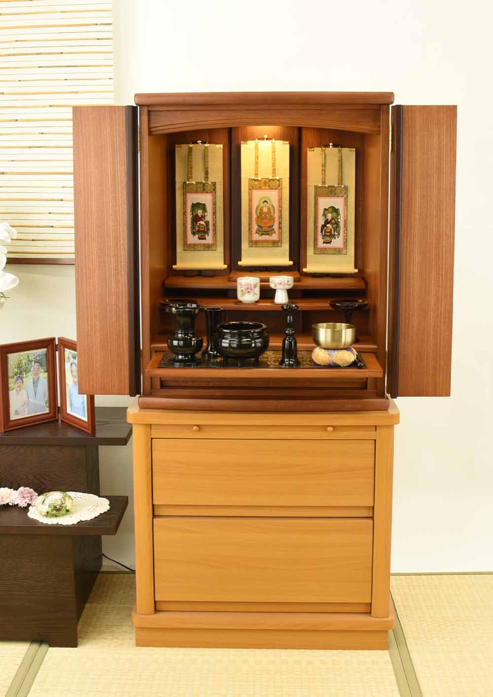 仏壇 隆興 (りゅうこう) 楡 高さ69cm 仏具セットC | お仏壇のはせがわ