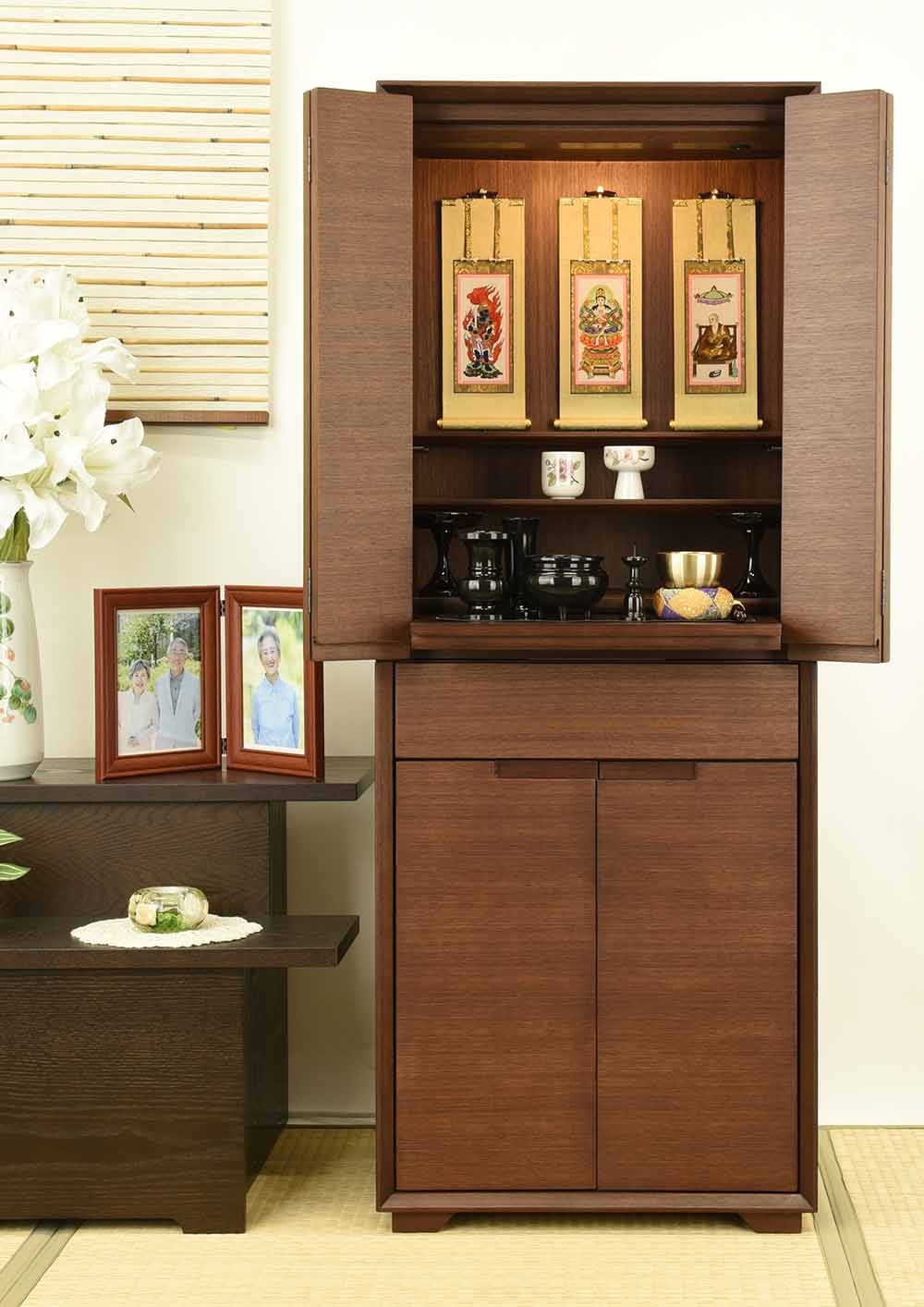 仏壇 サーマ ウォールナット 高さ120cm | お仏壇のはせがわ公式通販