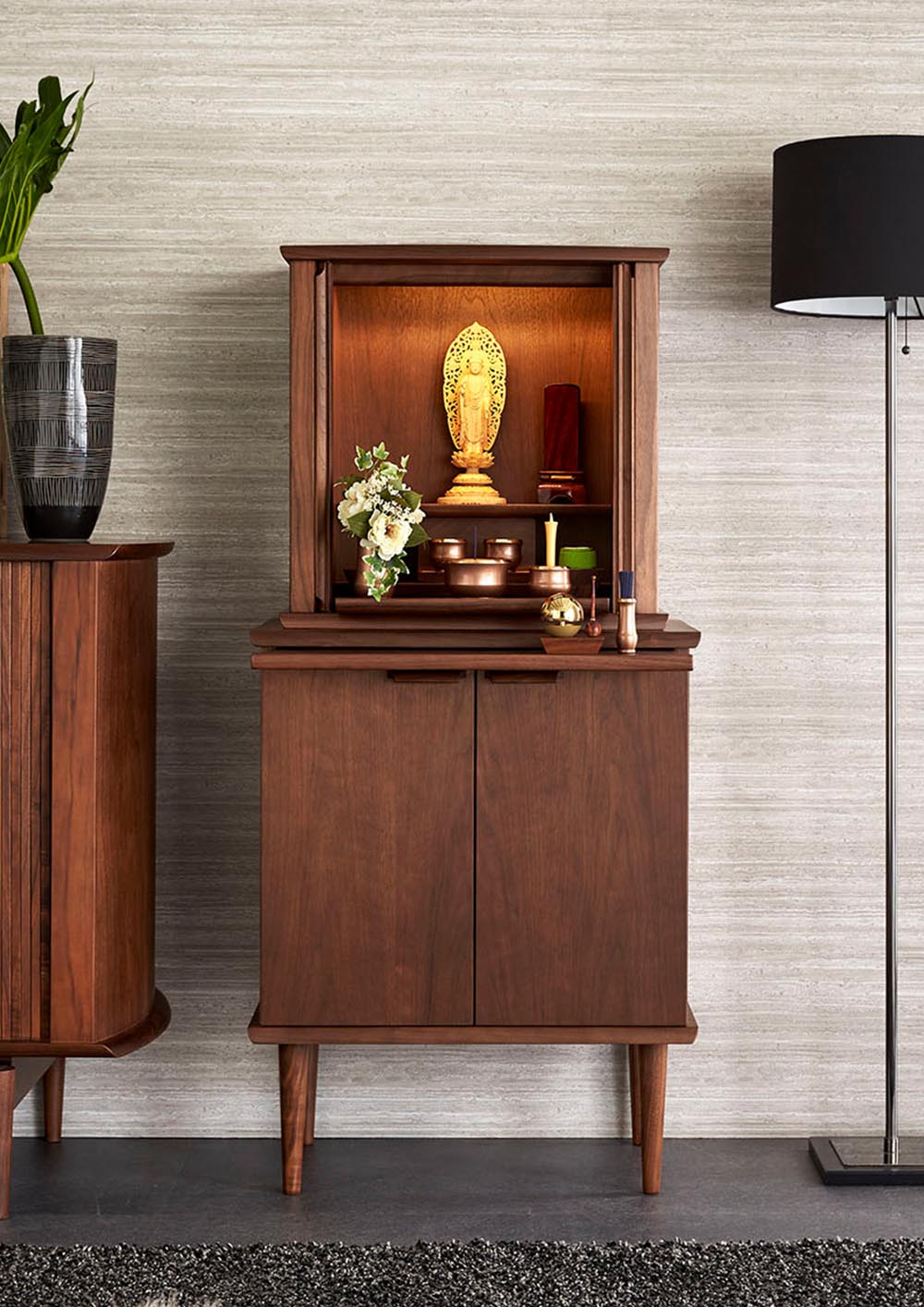 仏壇下台 Amazon｜萩原 仏壇下台 仏壇台 仏壇チェスト 仏具 収納 モダン 完成品