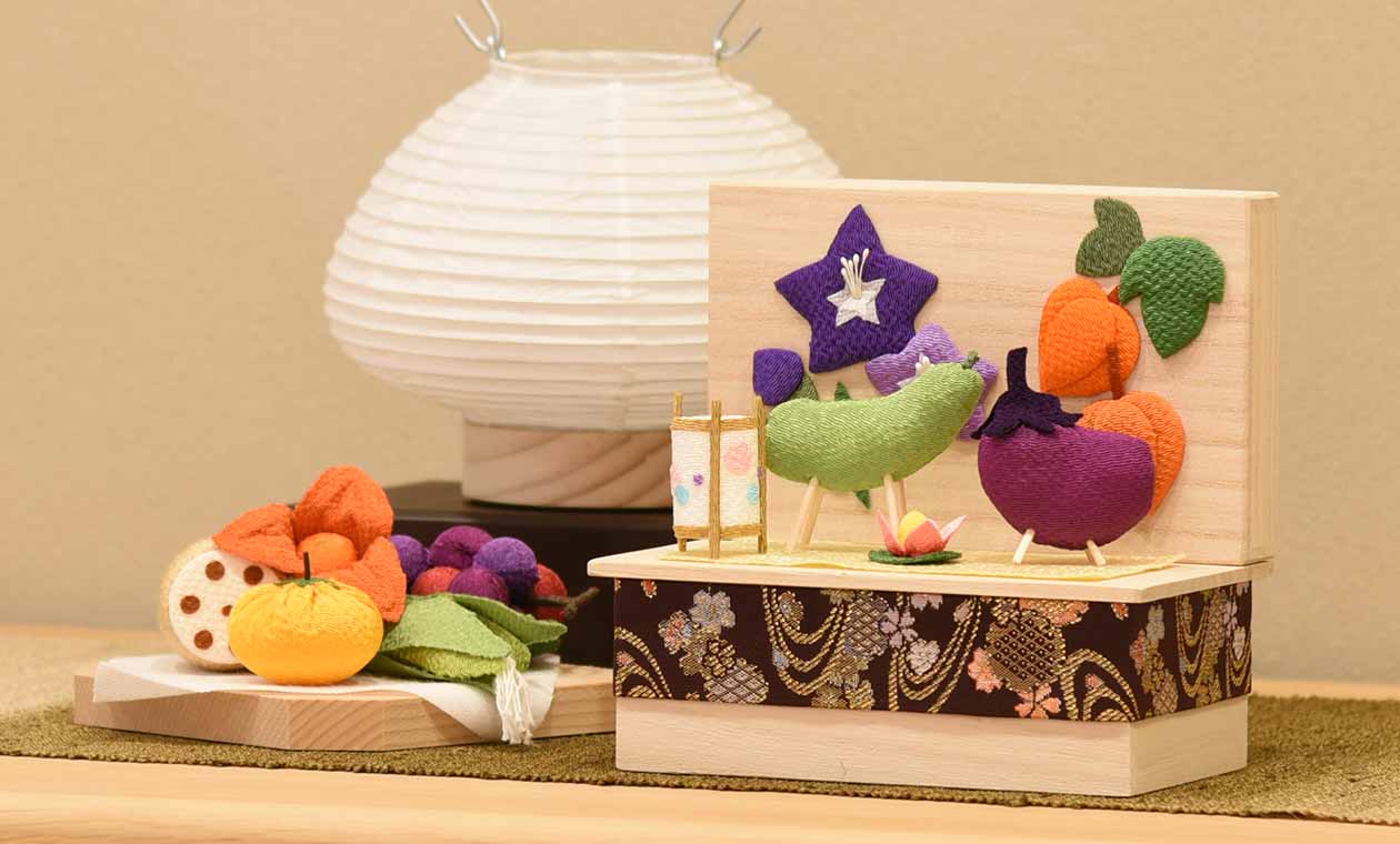 ちりめん 季節のしつらい箱 お盆 | お仏壇のはせがわ公式通販