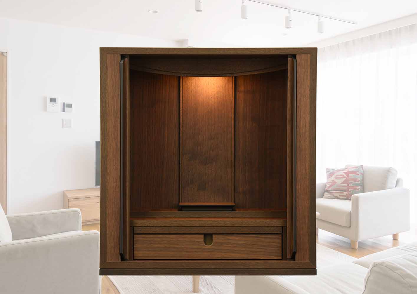 仏壇 シエナ ウォールナット 高さ42cm | お仏壇のはせがわ公式通販