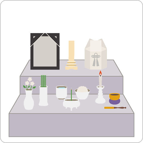 後飾り祭壇(漆塗り) 葬儀後に置く後飾り祭壇とは？宗派・宗教別の飾り方や処分方法を解説